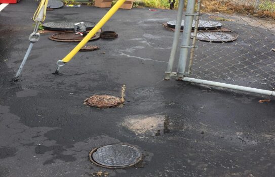 Composite manhole cover installation for the Safaricom network project in Kenya
