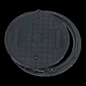 Round hinged SMC manhole cover, D400