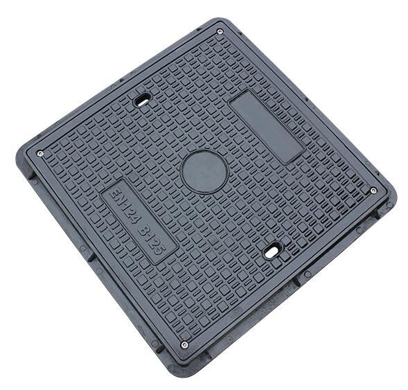 600mm square SMC manhole cover, EN124 A15/B125