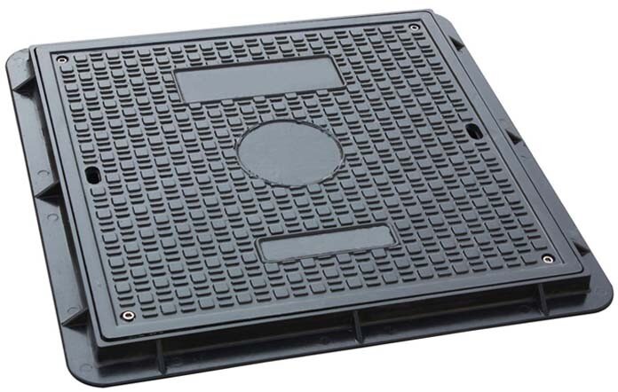 800mm square composite manhole cover, EN124 C250